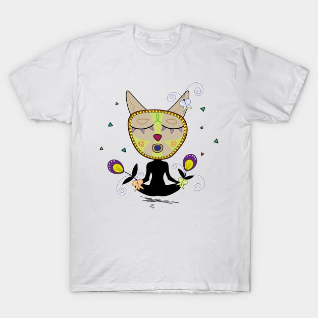 Cat Relaxed T-Shirt by IbaraArt